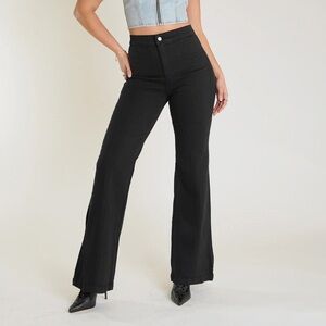 REVICE Rollergirl Flares Denim Sz 26 - Jet Black